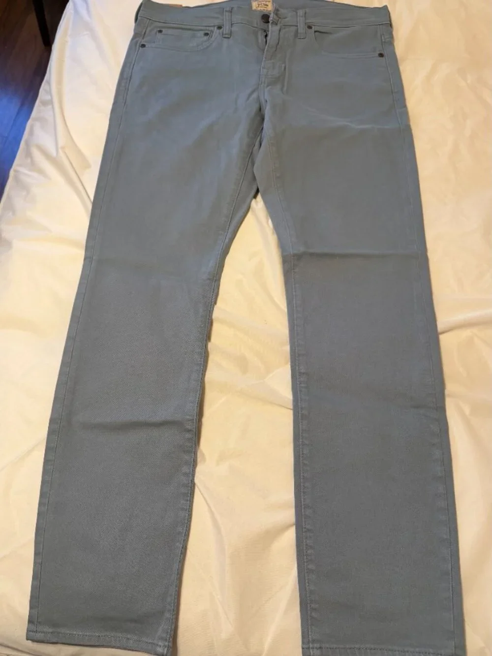 J. Crew Garment Dyed Blue-Grey Stretch Jeans